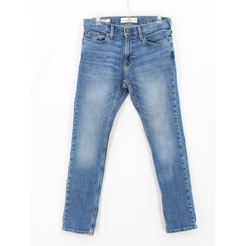 Hollister Skinny Fit Epic Flex Jeans Mens 30x30 Medium Wash Blue Denim Pants